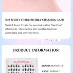 Upgraded Sunflower False Eyelashes No Glue Fake Lashes  Natural Reusable Band-Free Lashes Manga Lash Makeup Korean