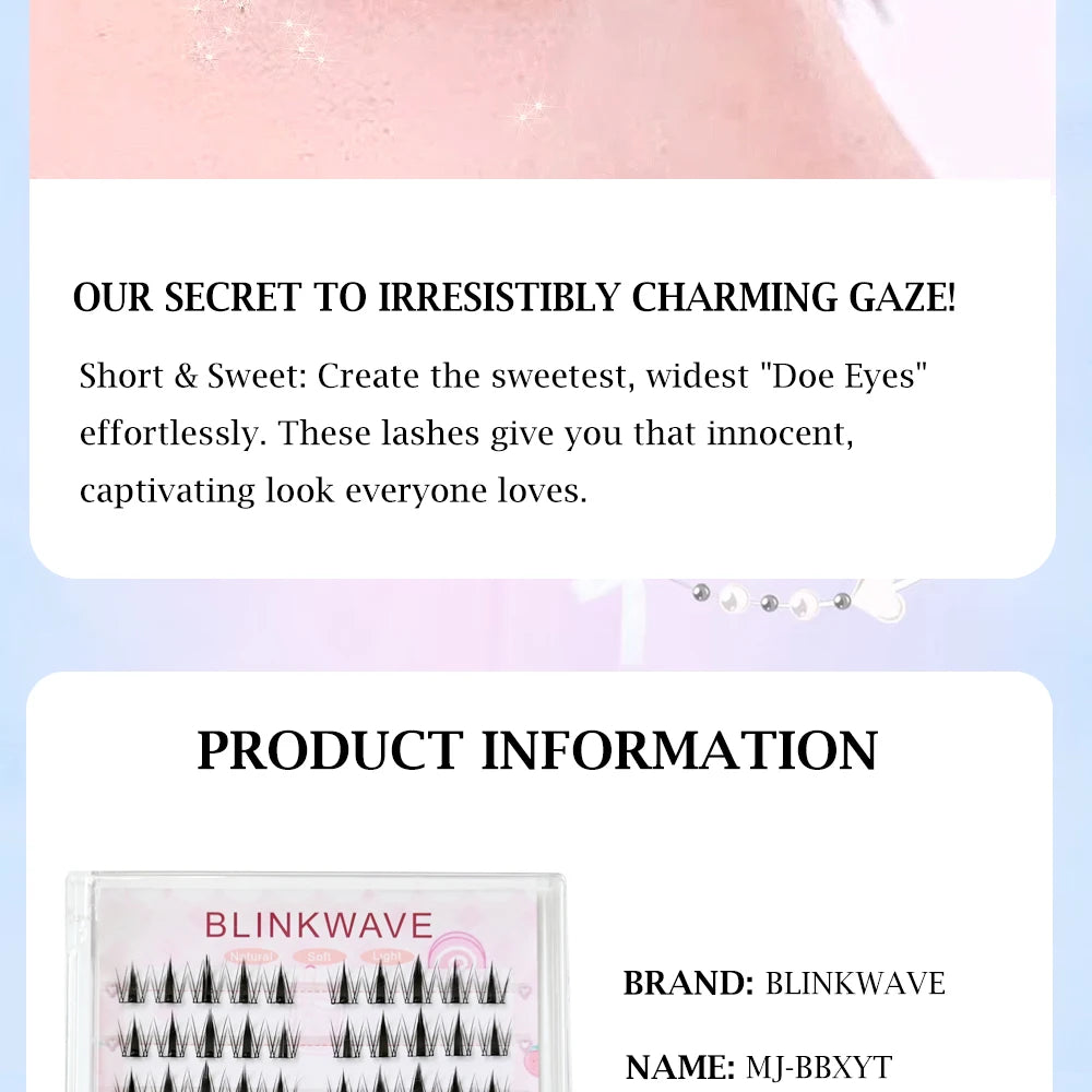 Upgraded Sunflower False Eyelashes No Glue Fake Lashes  Natural Reusable Band-Free Lashes Manga Lash Makeup Korean