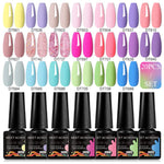 20pc Nail Gel Polish Set HEMA Free All-season Nails Long Lasting Soak Off Varnishes Kit for Manicure DIY UV/LED Gel Desgin