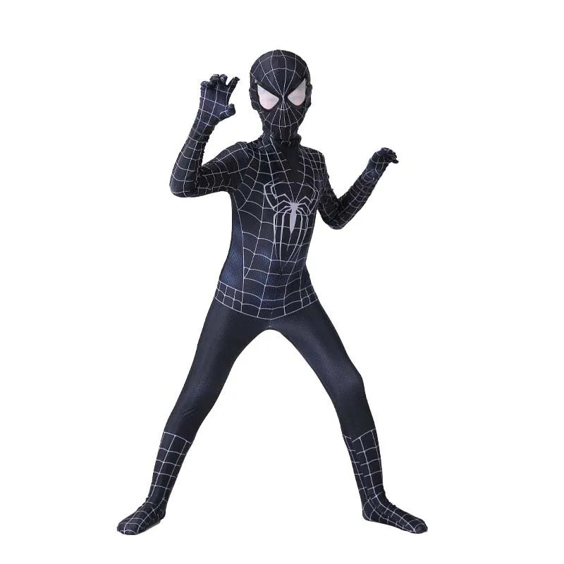 Spiderman Cosplay Fantasy Costumes Jumpsuit for Boys Girls Miles Morales Superhero Halloween Carnival Zentai Bodysuit