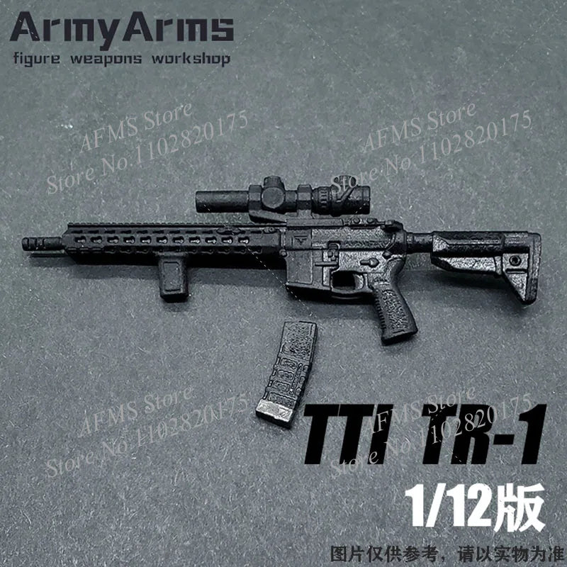 Army Arms 1/12 Scale Collectible Figure John Wick 2 Rifle TTI TR-1 Plastic Gun Weapon Accessory Fit 6