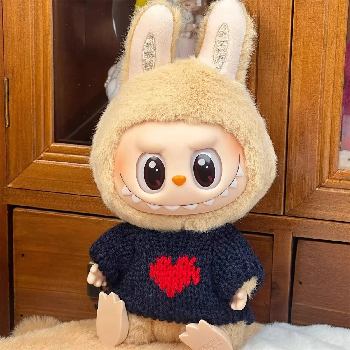 Ropa Labubu Doll Clothes Outfit Accessories For 15/17cm Labubu V2 V1 Plush Doll's Clothing Colorful Sweater Kid Toy Girl Gift