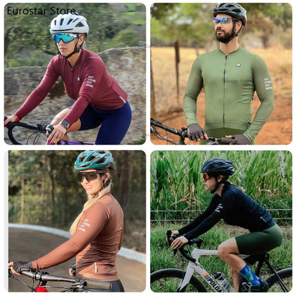 Cycling Jersey Small  Training Level Men Women Long Sleeves Cycling Jersey Breathable Man Cycling Maillott