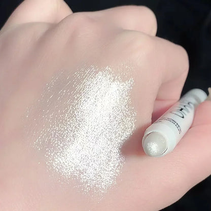 New Glitter Highlighter Pen Pearlescent Lying Silkworm Pencil Waterproof Long-lasting Brightening Eyes Stick Silver Eye Makeup