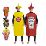 Festival Costumes Red Tomato Delicious Ketchup Costume Adult Boy Girl Funny Disguise Suit Yellow Halloween Cosplay Party Clothes