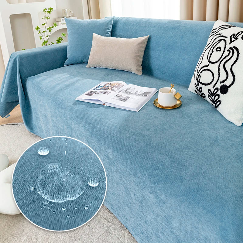 Waterproof Sofa Blanket Multipurpose Solid Color Blankets Dust-proof Fabric All-weather Anti-scratch Pet Home Living Room Decor