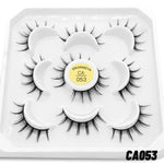 GROINNEYA 5/7 pairs Eyelashes 3D Natural False Lashes Fluffy Soft Cross Manga Lashes Wispy Natural Eyelash Extension Makeup