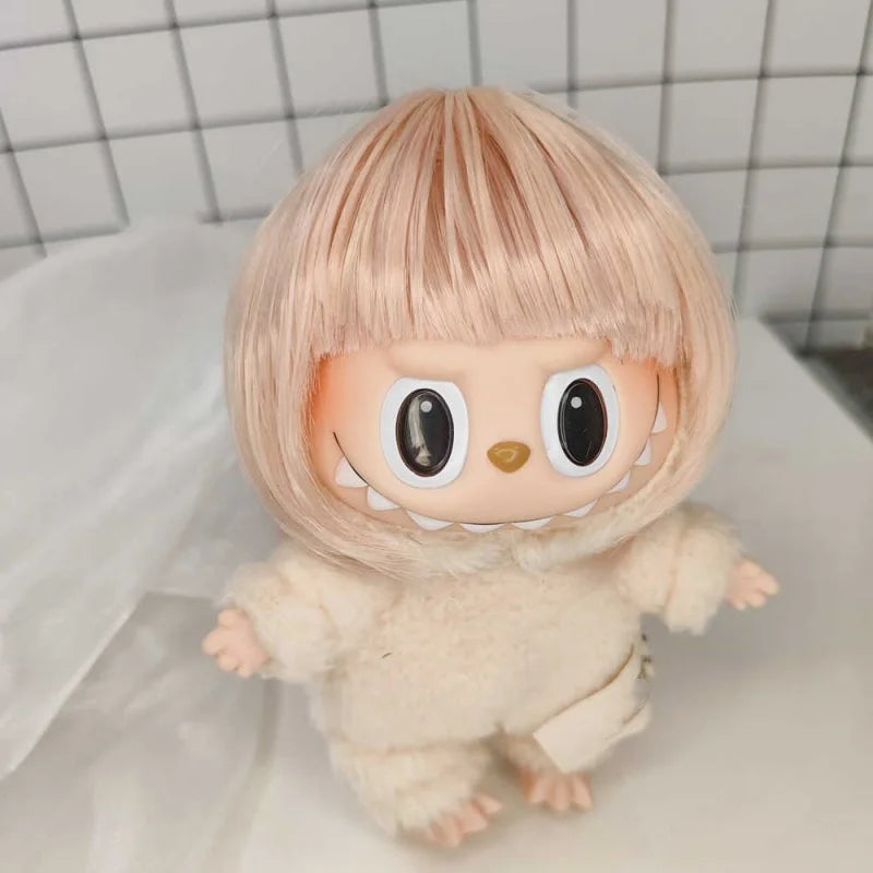 Short Hair Wig For Labubu V3 V2 V1 For 1/3 BJD Dolls Fisherman Hair Bobo hair Wig for Labubu Doll's Accessories
