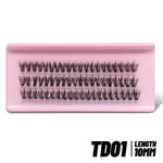 GROINNEYA Lashes Clusters Cat Eyelashes Wispy Individual Lashes Extensions Volume Fluffy Clusters Lashes DIY Eyelashes Makeup