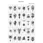 30pcs Waterproof Halloween Tattoo Stickers Bleeding Wound Scar Temporary Tattoos for Women Men Fake Tattoo For Halloween Party
