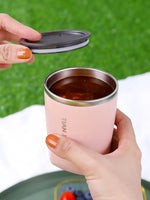 300ml Thermos Cup Men's and Women's Exquisite Portable Cup 304 Stainless Steel Simple Water Cup Office and Home Milk Coffee Cup