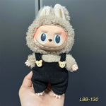 Cute Mini Plush Doll Clothes for 17cm Labubu Many Kinds of Overalls Clothes Accessories