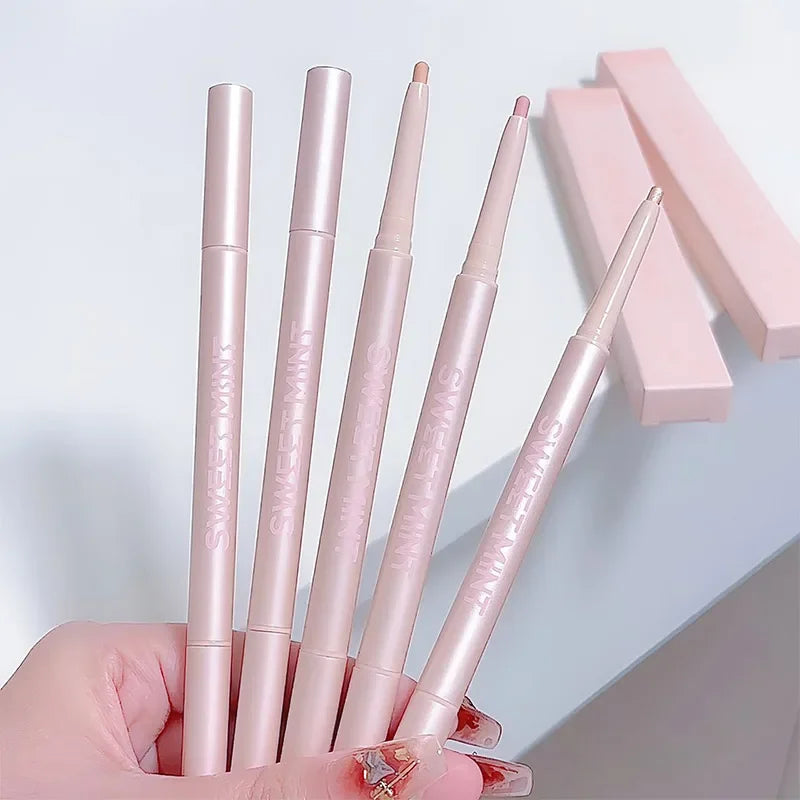 Sweetmint Mulitfuntiona Double Ended Lying Silkworm Pencil Highlighter Makeup Pen Nude Liquid Contour Liner Eye Brightener Stick