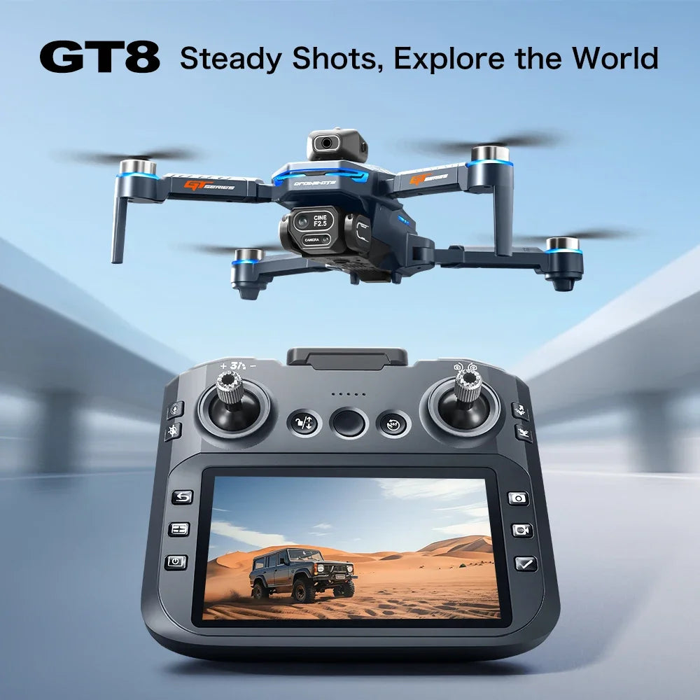 Xiaomi GT8 Drone 8K Professional Dual Camera GPS FPV Brushless Motor Optical Flow Hovering Folding Quadcopter 4K RC Dron Toys
