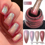 Mtssii 7ml Changing AurorasThermal Rubber Base Gel Nail Polish Nude Purple Glitter Sparking Long Lasting Manicure Art Varnish