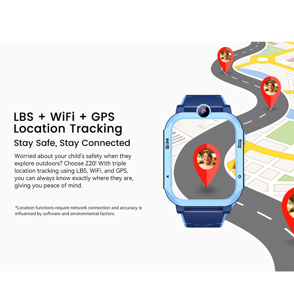 Blackview Z20 Kids Smartwatch IP67 Waterproof, 4G SOS Emergency Calling , Monitor, GPS +LBS+WIFI Location Tracking Phone Watch