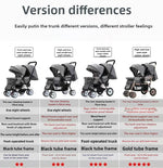 EU STOCK Twin strollers Double kids two seats strollers foldable carriage wholesale baby stroller Front and rear seats
