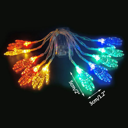 1.5M 10LED Halloween LED Light String Horror Eyeballs Pumpkin Spider Bat Skull Lamp Trick Or Treat Happy Halloween Party Decor