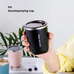300ml Thermos Cup Men's and Women's Exquisite Portable Cup 304 Stainless Steel Simple Water Cup Office and Home Milk Coffee Cup