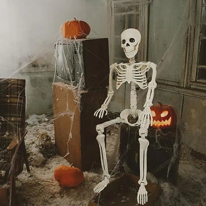 Halloween Decorations Skeleton,Posable Human Shape Skeleton,Halloween Fake Bone Horror Decoration