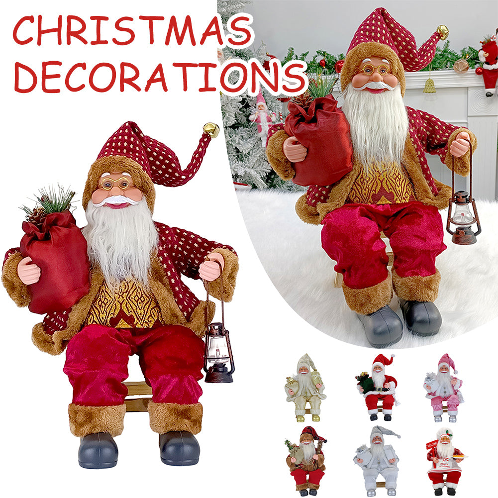 50cm Sitting Santa Clauses Decoration Fashionable Vivid Christmas Handiworks For Office