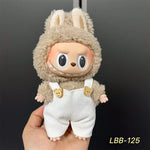 Cute Mini Plush Doll Clothes for 17cm Labubu Many Kinds of Overalls Clothes Accessories