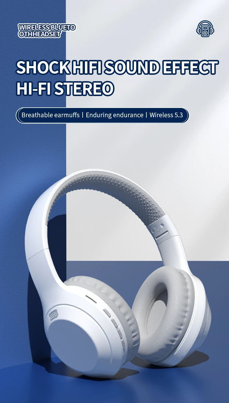 Xiaomi 5W Wireless Headphones Bluetooth 5.3 Earphones Foldable Earbuds 40mm Driver Game Music Over Ear Stereo Headset With Mic