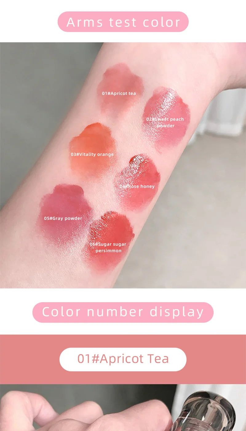 Gege Bear Crystal Gloss Lip Tint — Autumn/Winter Hydrating Formula, Mirror-Gloss Finish, Youthful Plumping Effect