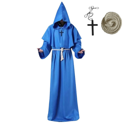 Monk Clothing Ancient Costume Medieval Monk Robe Wizard Clothing Priest Clothing Halloween Cos Costume