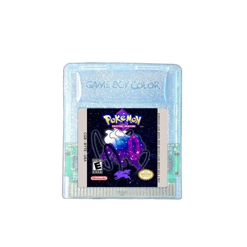 GBC Pokémon Game Cartridges – Red, Yellow, Blue, Crystal, Gold, Silver, Soul Crystal, Orange | 16-Bit Video Game Console Card & Gift Toy