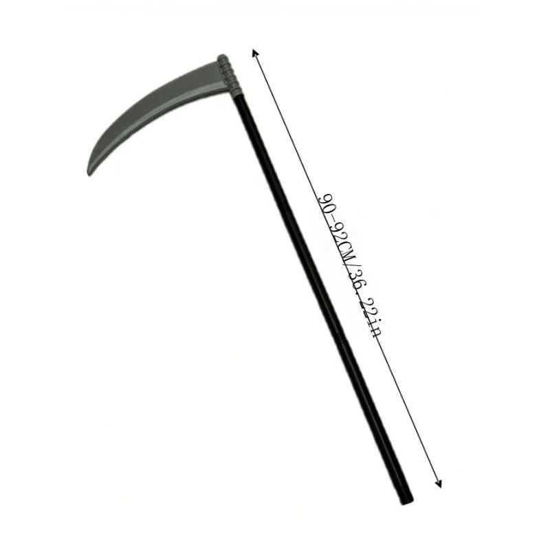 Halloween Grim Reaper Horror Costume Black Hooded Spooky Ghost Robe Dress Up Costume Adult Cosplay Mask Scythe Prop Party