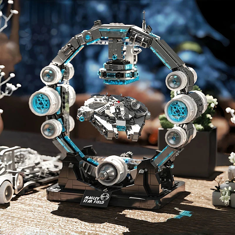 New Star Plan Building Blocks Model Falcon Spaceship DIY Building Toys Sets Cool Room Ornament Christmas Gifts for Boys Adult