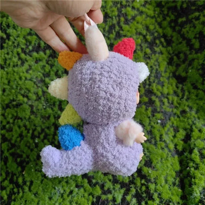 For 17cm Labubu Clothes Lovely Pink Velvet Rabbit Little Devil  Trendy Outfit Accessories Fashion Gift