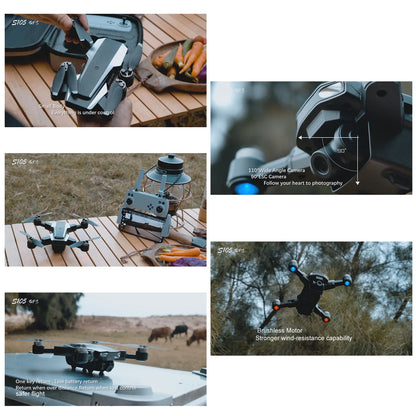 S105 RC Drone with Camera 4k Drone Dual Camera with ESC 5G WIFI GPS Brushless Motor Photo Video Optical Follow Quadcopter