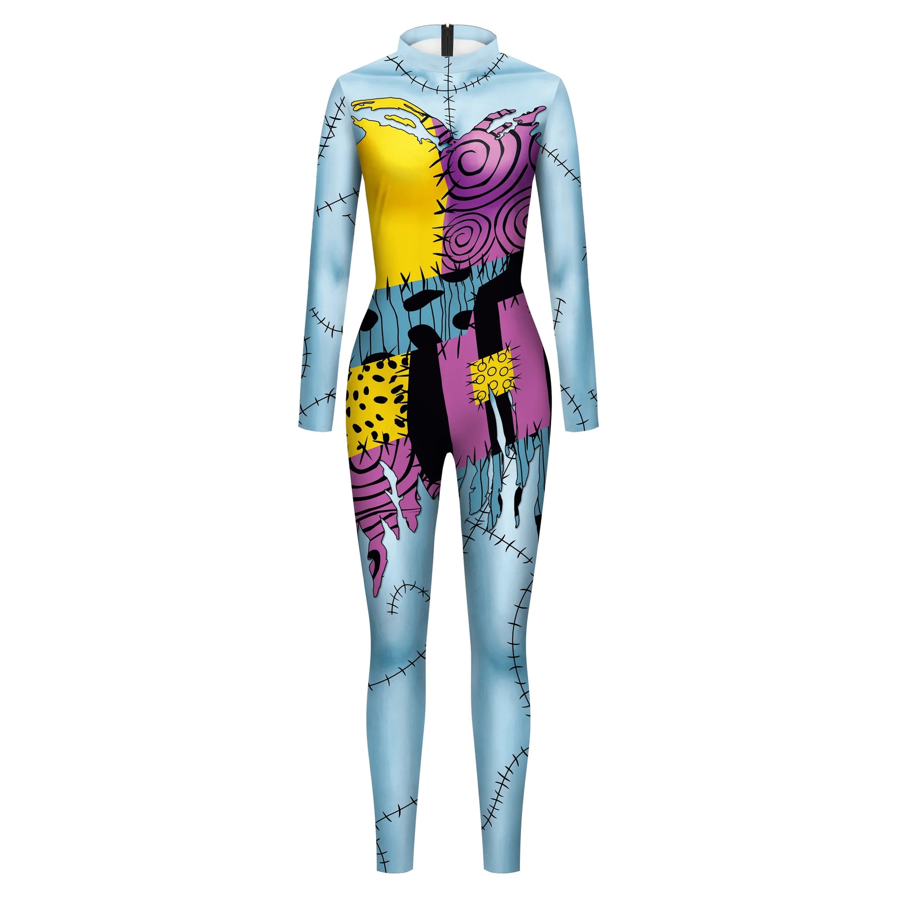 Halloween Sally Suit Cosplay Costume Anime Movie Bodysuit Spandex Jumpsuit Party Carnival Leggings Day of The Dead Zentai Set
