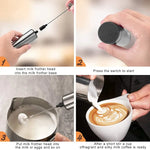 Electric Milk Frother Kitchen Drink Foamer Mixer Stirrer Coffee Cappuccino Creamer Whisk Frothy Blend Egg Beater