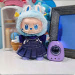 Strap skirt For labubu Big into energe doll T-Shirt Denim strap skirt Baseball Cap clothes Accessories