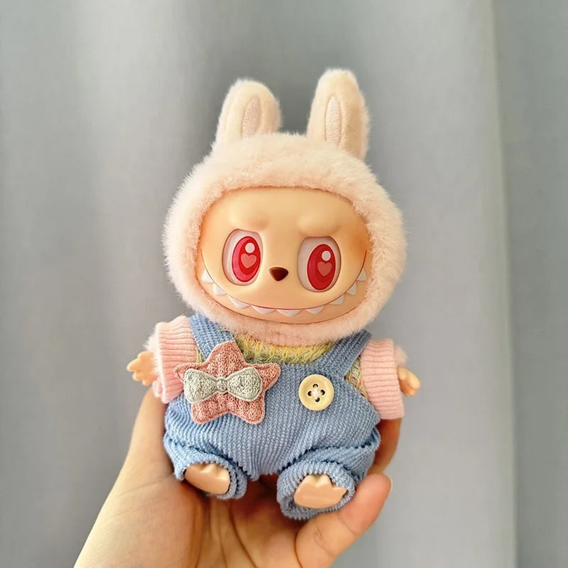 17cm Cute Mini Plush Doll'S Clothes Outfit Accessories For Korea Kpop Exo Labubu Idol Dolls Skirt Hat Clothing DIY Kids Gift