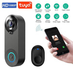 1080P Wireless Video Doorbell Camera WiFi Smart Door Bell Tuya Smart Home Security Motion Detect Night Vision Intercom Doorbell