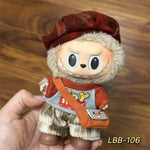 Cute Mini Plush Doll Clothes for 17cm Labubu Many Kinds of Overalls Clothes Accessories