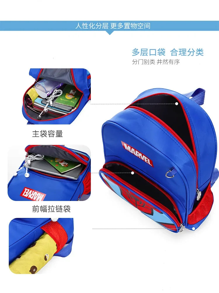 New Children School Bag Boys Girls Spider Man Cartoon Kindergarten Schoolbags Kids Orthopedic Backpacks 4-13 Year