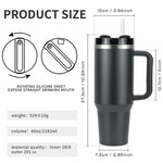 1pcs Watersy 40oz/1200ml Tumbler with Handle and Straw Lid Stainless Steel Keep Cold Vacuum Insulated Portable Car Travel Mug