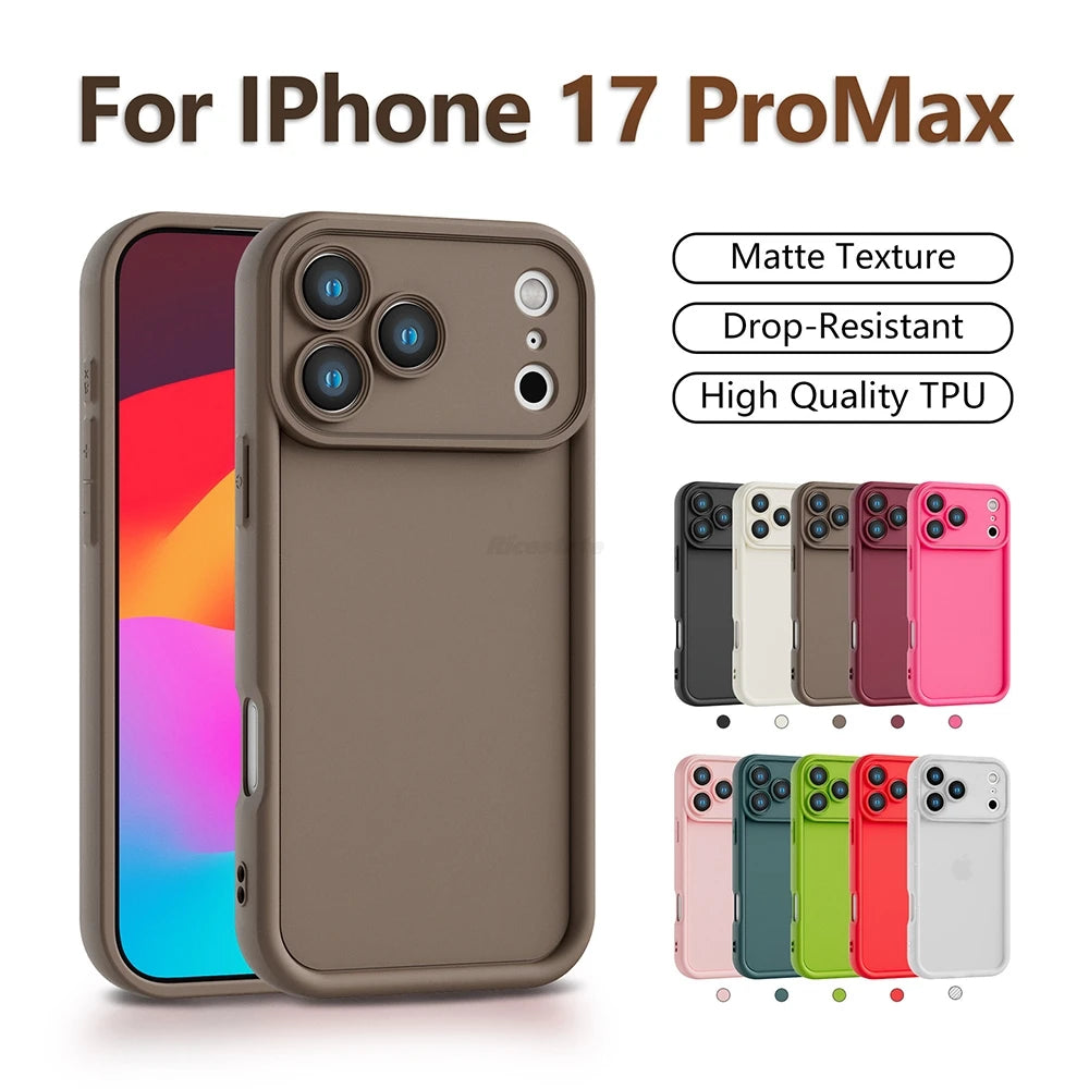 For iPhone 17 Pro Max Case 17Pro Cover Shockproof Matte Texture Drop-Resistant Case For iPhone17 Air