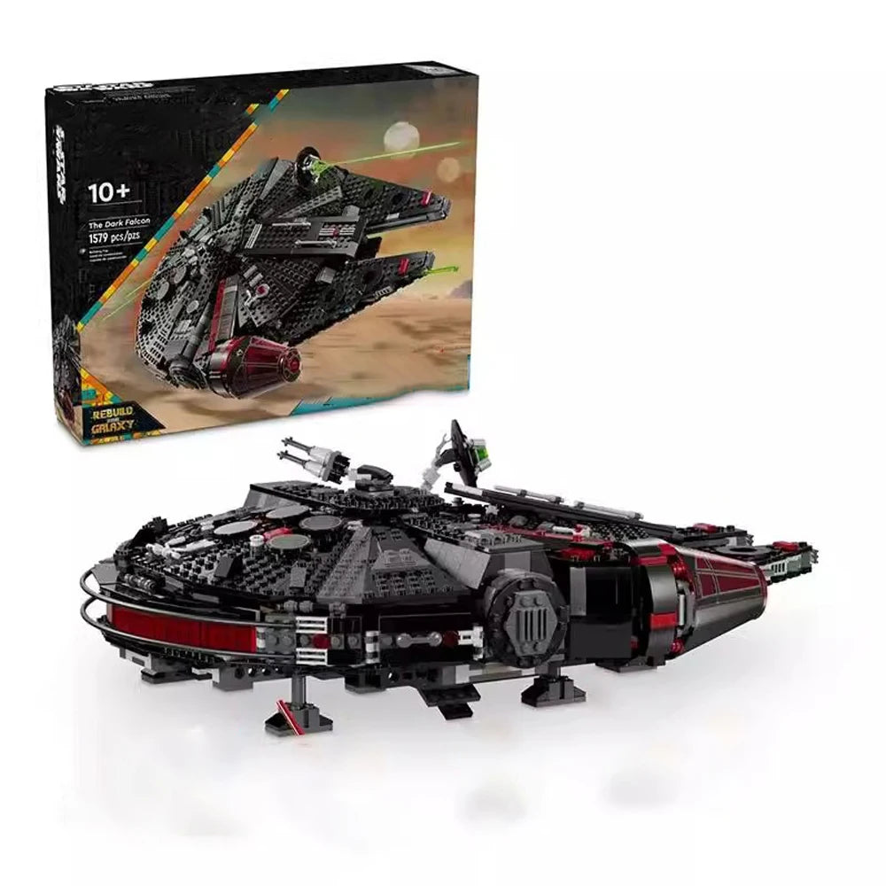 New Falcon Millennium Dark Spaceship Model Building Blocks Puzzle Battle Series Toys Adult Boy Birthday Gift