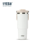 Tyeso Large-Capacity Vacuum Flasks Handle Vacuum Cup Dual-Drink Coffee Mug Stainless Steel Ice Cup Car Bottle Hot Cold Retention