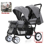EU STOCK Twin strollers Double kids two seats strollers foldable carriage wholesale baby stroller Front and rear seats