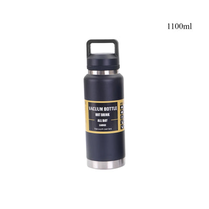 600/800/1100ML304 Stainless Steel Thermos Bottle with Handle Portable Water Cup Hot and Cold Long Lasting Drinking Water Bottle