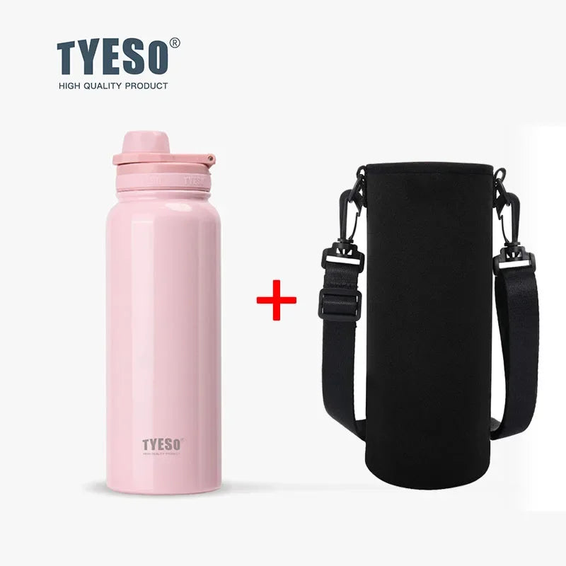 Tyeso Thermos Bottle Portable Sport Vacuum Flask Travel Stainless Steel Thermal Water Bottle Keeps Cold and Heat Thermal Mug