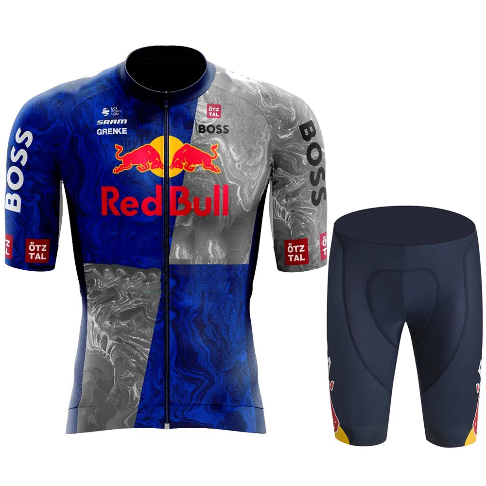 Red Bull Bicycle Clothing Jersey Cycling Uniforms for Men Jacket Team Set Bike Man Sports Bicycles Men's Cycling Suit Road Bikes