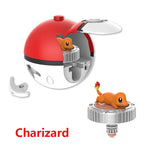 Genuine Pokemon Toys Ball Battle Gyro Pikachu Charmander Squirtle Mew Action Figure Model Pokeball Birthday Gift For Childre